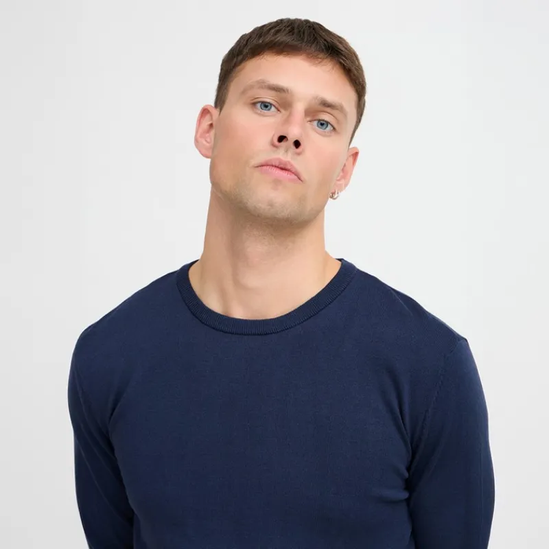 New Blend Herre striktrøje Dress Blues Mørkeblå