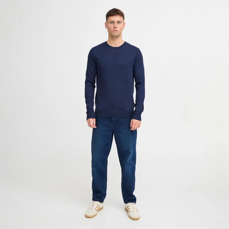 New Blend Herre striktrøje Dress Blues Mørkeblå
