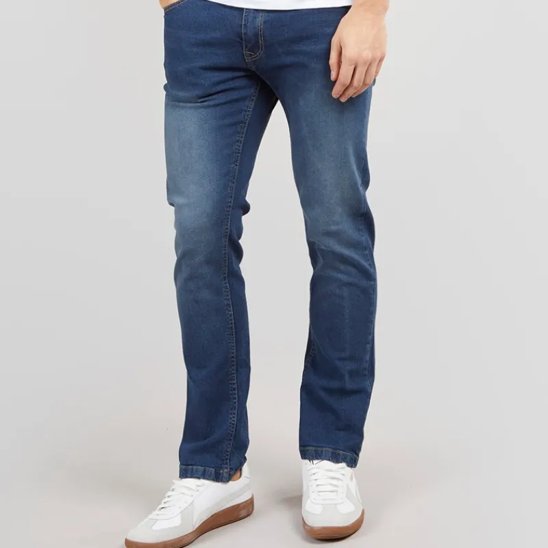 Outlet Bench Herre Stuart Jeans med lige pasform Mørk indigovask Mørkeblå