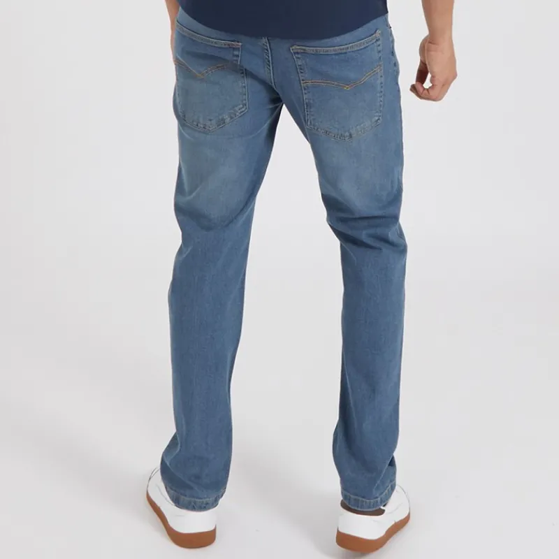 Bench Herre Stuart Jeans med lige pasform Mellem Blå Vask Blå
