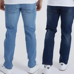 Clearance Bench Herre Stuart Jeans med lige pasform - topak i Indigo/​Mid Wash