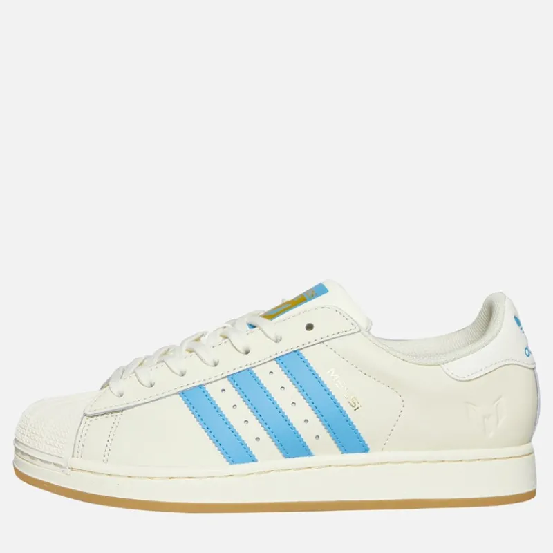 Sale adidas Originals Herre Superstar Messi Træner Cream White/Semi Blue Burst/Gold Metallic