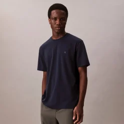 Discount Calvin Klein Herre Supima Bryst T-Shirt Mørk Safir
