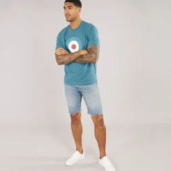 Discount Ben Sherman Herre Target T-shirt Teal