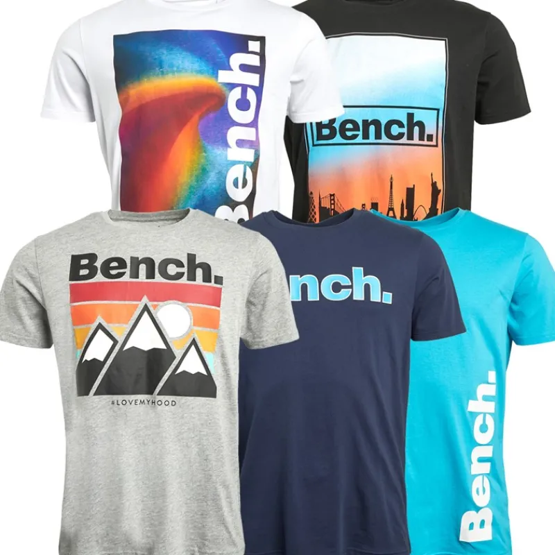 New Bench Herre Tayo Fempak T-shirts Blandet