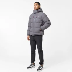 Hot Closure London Herre Tech Logo Puffer Jakke Koksgrå Trækulsgrå