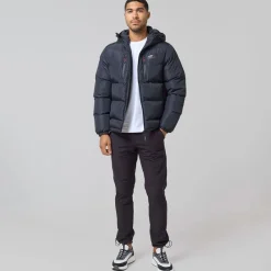 Sale Closure London Herre Tech Logo Puffer Jakke Sort