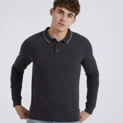 Sale Bench Herre Telles L/S Polo Skjorte Charcoal Marl Koks-mergel
