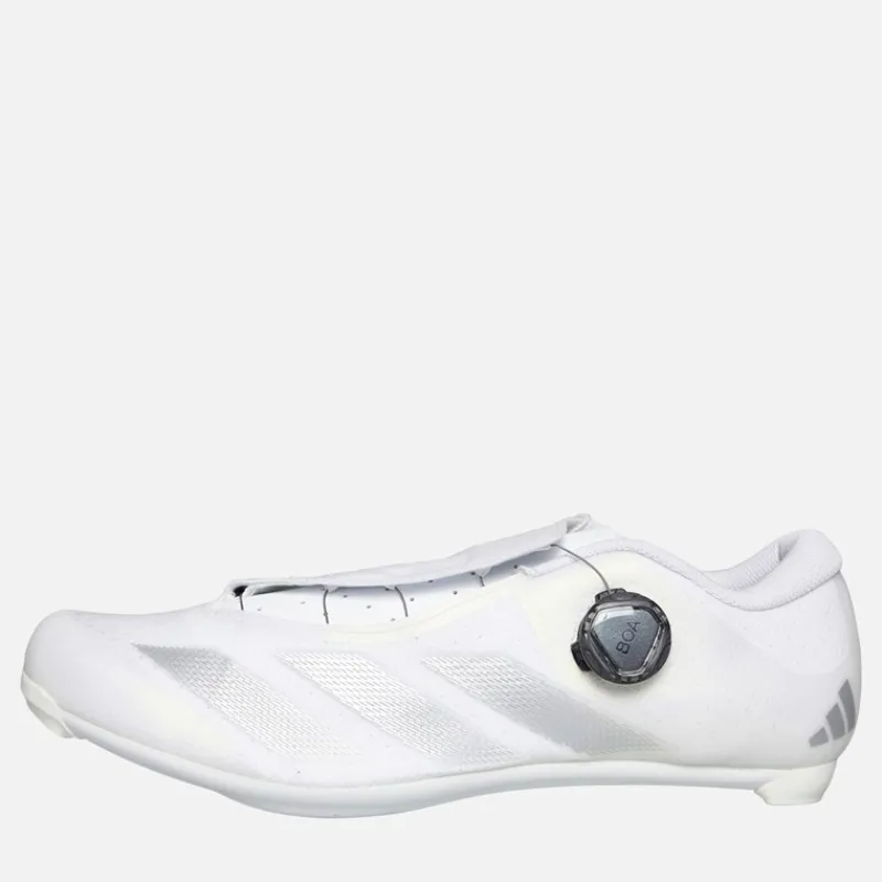 New adidas Herre Tempo 3 striber BOA cykelsko Cloud White/Silver Metallic/Core Black