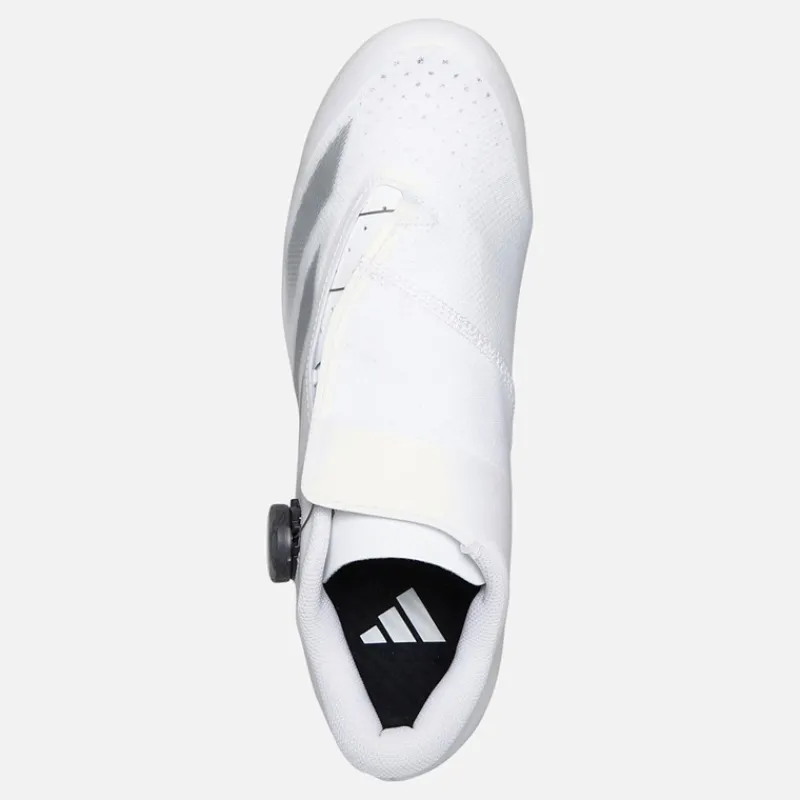New adidas Herre Tempo 3 striber BOA cykelsko Cloud White/Silver Metallic/Core Black