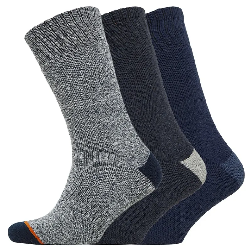 New WEATHERPROOF Herre Termiske Strømper i 3-pak Navy/Blå/Grå Navy Flerfarvet