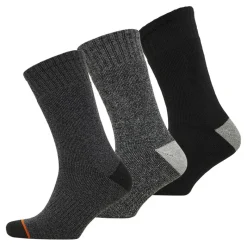 Sale WEATHERPROOF Herre Termiske Strømper med Besætning, 3-pak Grå/​Sort Grå