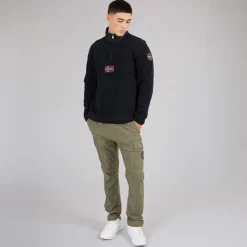 Outlet Napapijri Herre Tev Polar 1/​2 Zip Sweatshirt Sort