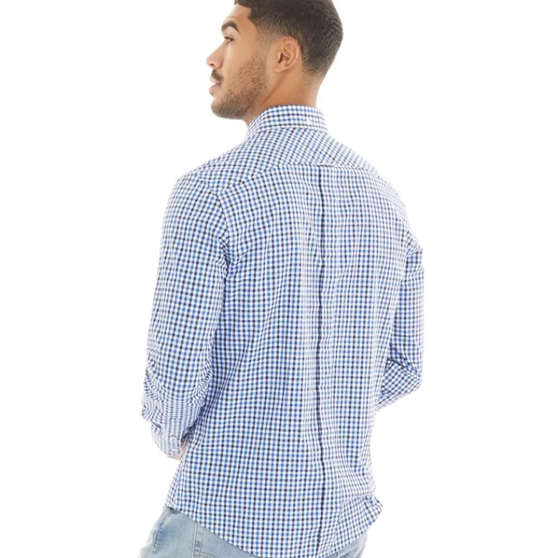 Online Ben Sherman Herre Three Gingham Langærmet shirts Blå