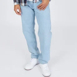 Outlet Crosshatch Herre Tillman Baggy Jeans Lys Vask Lyseblå