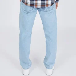 Outlet Crosshatch Herre Tillman Baggy Jeans Lys Vask Lyseblå