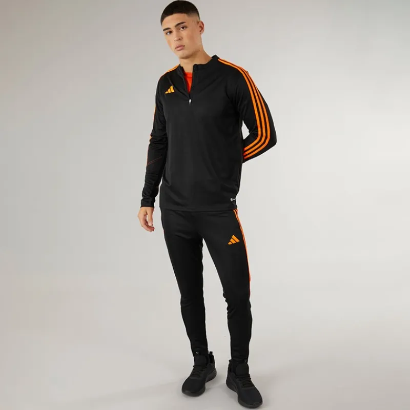 Sale adidas Herre Tiro 23 Club 1/4 lynlås træningstop /signal orange Sort