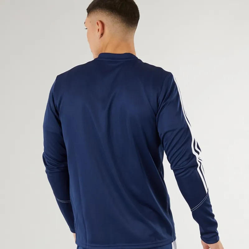 Discount adidas Herre Tiro 23 Club 1/4 lynlås træningstop Navy/Hvid Marineblå