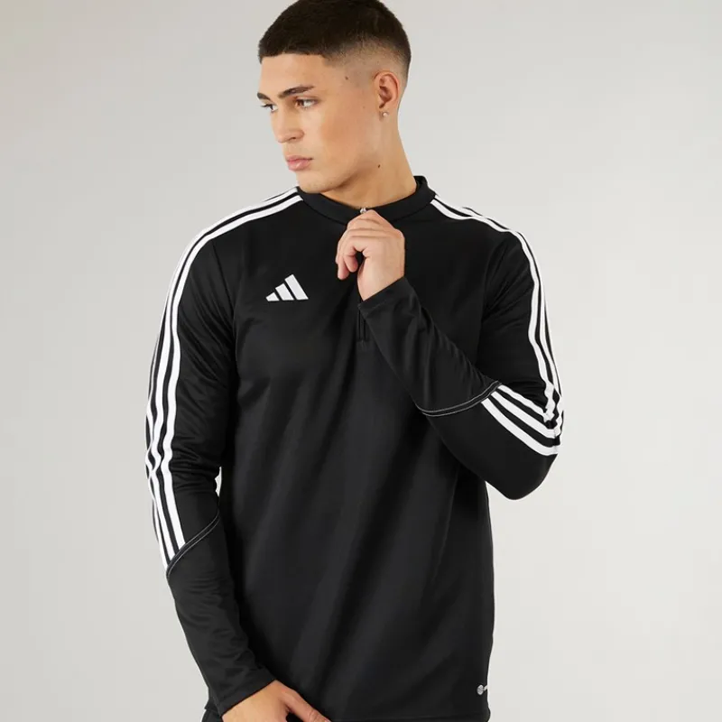 Outlet adidas Herre Tiro 23 Club 1/4 lynlås træningstop /hvid Sort
