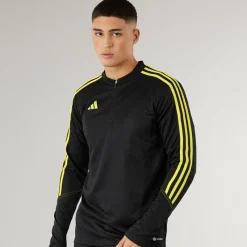 Hot adidas Herre Tiro 23 Klub 1/4 lynlås træningsbluse /kraftig gul Sort