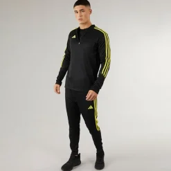 Hot adidas Herre Tiro 23 Klub 1/4 lynlås træningsbluse /kraftig gul Sort