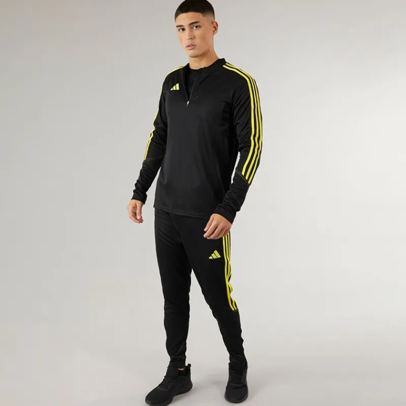 Hot adidas Herre Tiro 23 Klub 1/4 lynlås træningsbluse /kraftig gul Sort