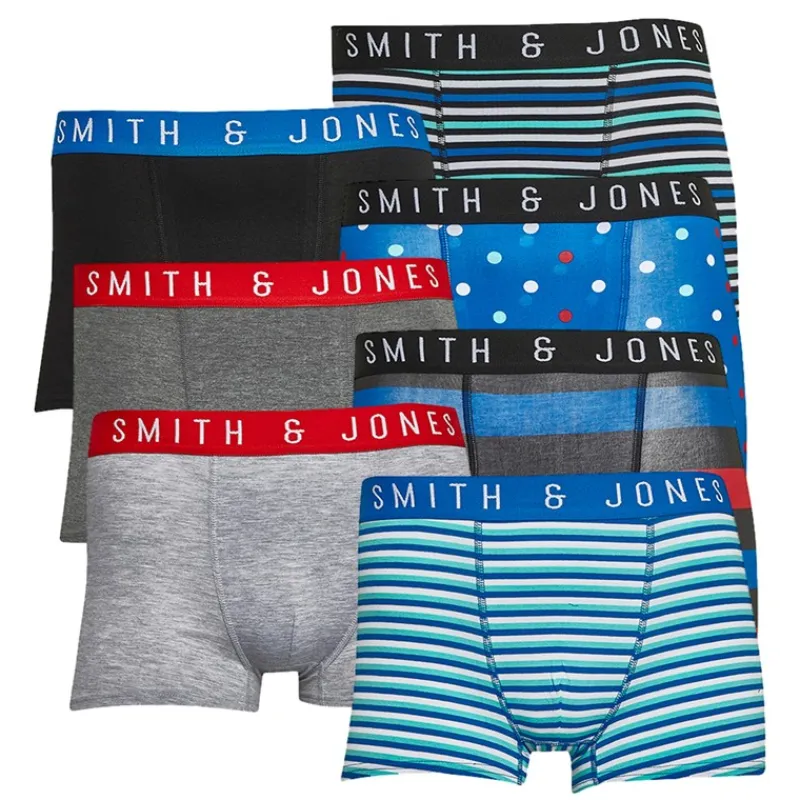 Discount Smith And Jones Herre Tolum 7-pak Bokse Shorts Assorteret
