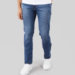 Discount Indicode Herre Tony Regular Fit Jeans Medium Indigo Mellemblå