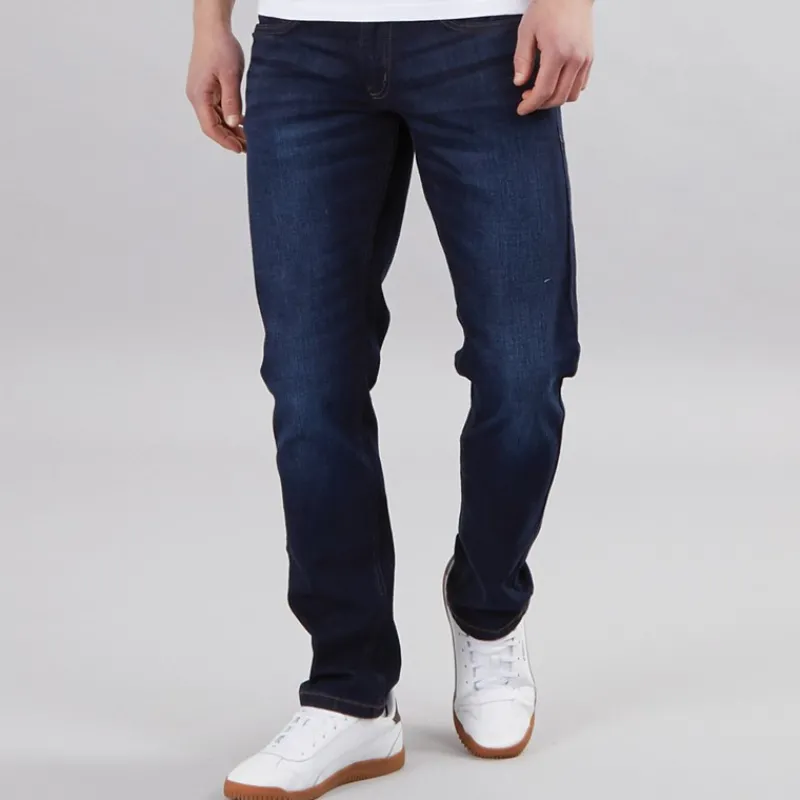 Online Indicode Herre Tony Regular Fit Jeans Mørkeblå Blå