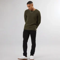 Hot Solid Herre Tot Hybrid Jeans Med Lige Ben Sort