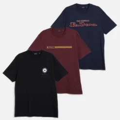 Best Ben Sherman Herre Tre Pak Blandede T-Shirts Multi