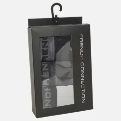 Clearance French Connection Herre Tre Pak Modal Luksus Supersoft Boxer Trunks Fc32 Black/​Charcoal Melange/​Light Grey Melange