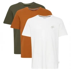 Hot Blend Herre tre pak t shirts vanilje/​skov nat/​karamel Vanilla,Forestnight,Caramel Flerfarvet