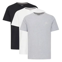 New Blend Herre Tre Pak T-shirts Grå Mel/​Vanilla/​Sort Greymel,Vanilla,Black Flerfarvet