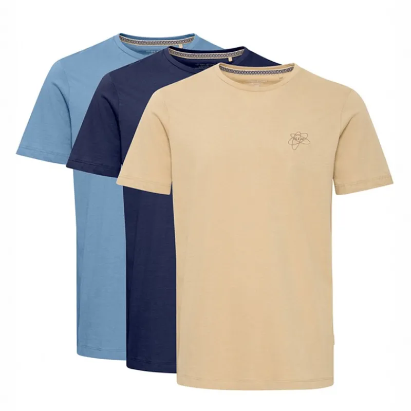 Outlet Blend Herre Tre Pak T-shirts Provincialb/Cornstalk/Dress Blue Provincialb,Cornstalk,Dressb Flerfarvet