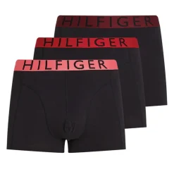 Clearance Tommy Hilfiger Herre Tre Pak Underbukser Poppy Pink /​ Medium Rød /​ Deep Rouge