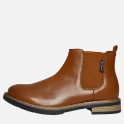 Clearance Ben Sherman Herre Tribute Chelsea Støvler Ny Tan Burnish Brun