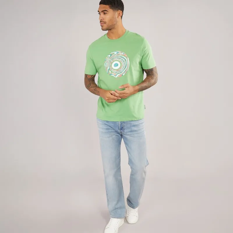 Online Ben Sherman Herre Trippy Target T-shirts Grøn