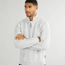 Discount French Connection Herre Trøjer beige Ecrufarvet Mergel
