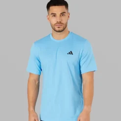 Sale adidas Herre Træn Essentiel Basis T-shirt Semi Blue Burst/​Sort