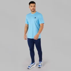 Sale adidas Herre Træn Essentiel Basis T-shirt Semi Blue Burst/​Sort