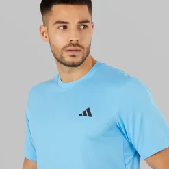 Sale adidas Herre Træn Essentiel Basis T-shirt Semi Blue Burst/​Sort