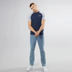 Online Bench Herre Trova T-Shirts med 5-pak Sort/​Blå/​Burgunder Melange/​Jeans Melange/​Ecru Melange