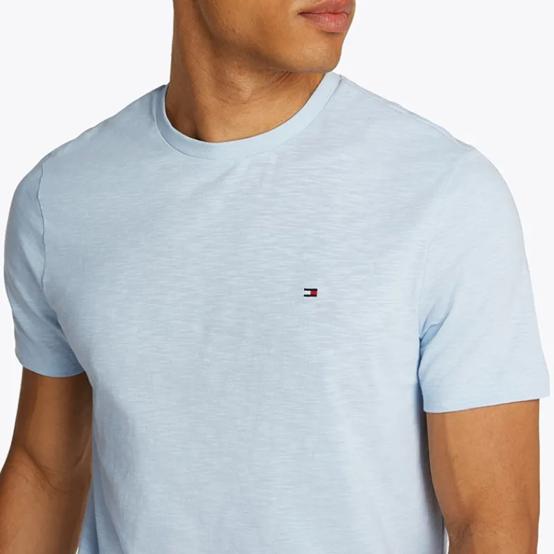Hot Tommy Hilfiger Herre T-shirt med tekstur slub breezy blå