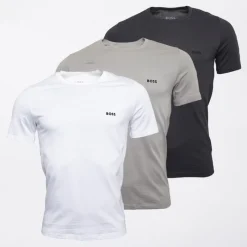 Sale BOSS Herre T-shirts tre pak grå/​sort/​hvid Grå