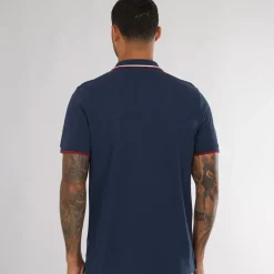Hot Ben Sherman Herre tværstribet polo skjorte Dark Navy