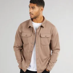 Discount Avant Garde Herre Varm Skjortejakke Mink Brun