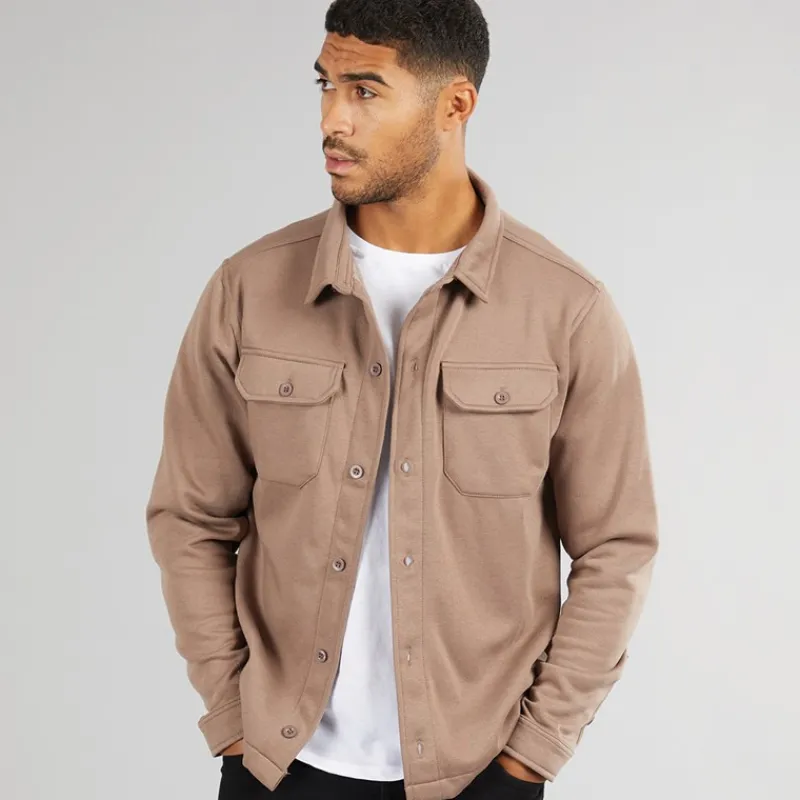 Discount Avant Garde Herre Varm Skjortejakke Mink Brun