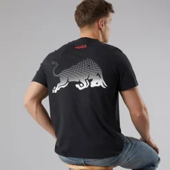 Hot HUGO Herre Vcarb T-shirt Sort