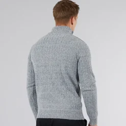Hot Bench Herre Verto 1 /​ 4 Zip Funnel Neck Jumper Lys Grå Melering